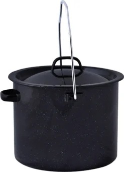 Esschert Design Outdoor Kochset - 4 Teilig (Bratpfanne ø 25.4 Cm, Topf Mit Griff 1,9 L. ø 18,4 Cm, Topf Mit Henkel 3,3 L. ø 19 Cm, Kaffekanne 1,9 L. (für 8 Tassen) ø 16 Cm); FF215 -Campingbedarf Geschäft 422b2924c4b9767728689e8dfacc485a