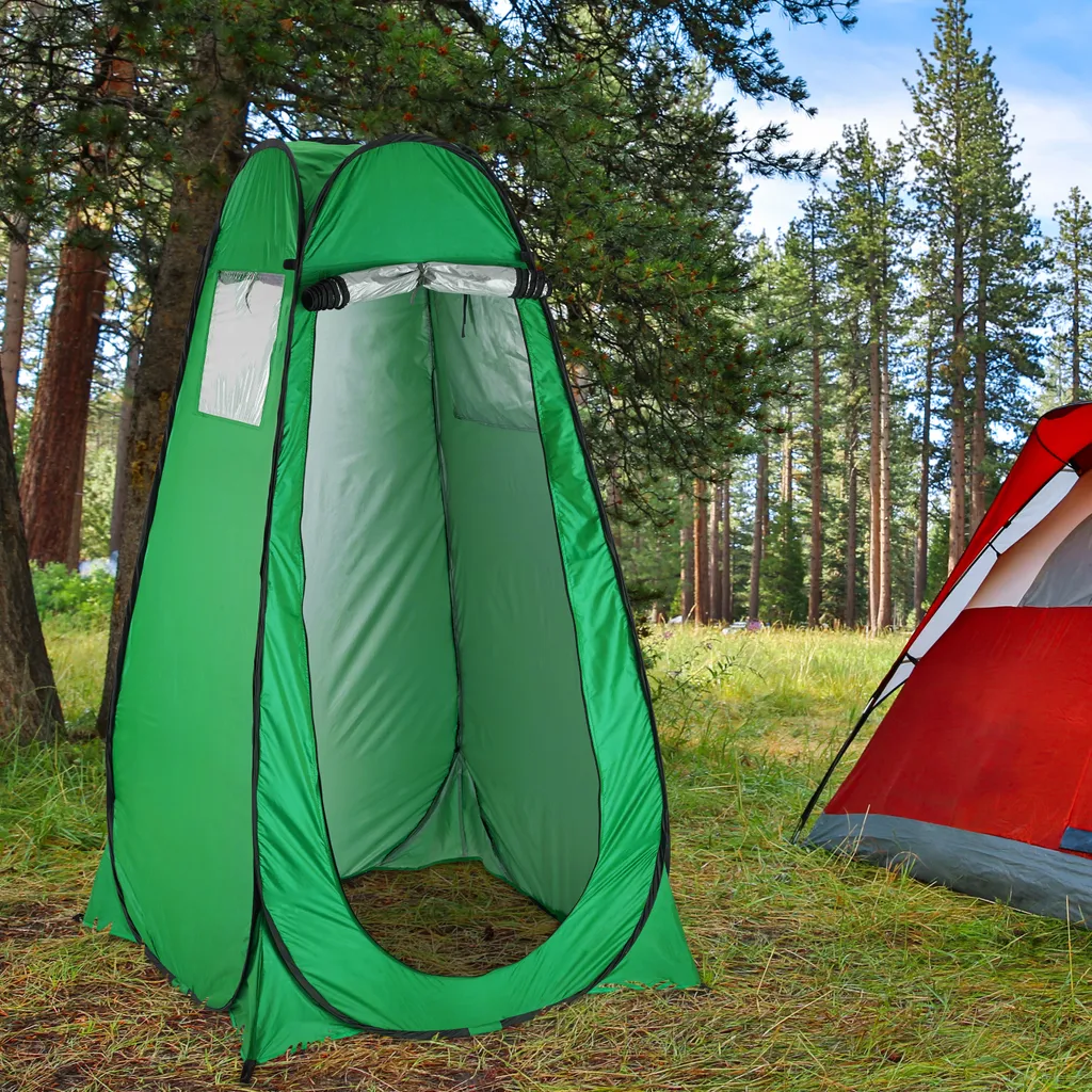 Relaxdays Duschzelt Pop Up In Grün – Bild 5
