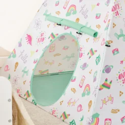 SoBuy OSS06 Tipizelt Spielzelt Zelt Für Kinder Mit Tür Und Fenster Spielhaus Kinderzelt BHT Ca.: 133x153x133cm -Campingbedarf Geschäft 42b79d1dbd1c8053fafa8c5793a19a12