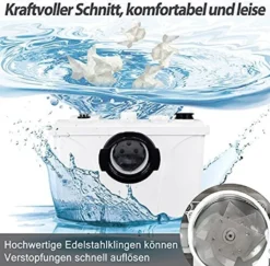 TRMLBE Hebeanlage Fäkalienpumpe 700W Schmutzwasserpumpen Wasserpumpen Mit Kohlefilter Für WC Dusche Waschtisch Haushaltspumpe -Campingbedarf Geschäft 439f8cf1cfd9e157b2e93b446210217c