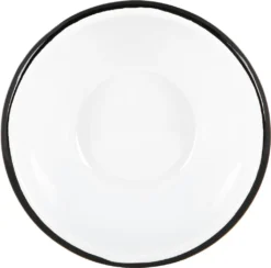 Argon Ta Weiße Emaille-Schüsseln - Stahl Outdoor-Camping-Geschirr Geschirr - 16cm - Schwarz - Packung Mit 6 -Campingbedarf Geschäft 442dd5c1516f7051f5c536d11e599cdc