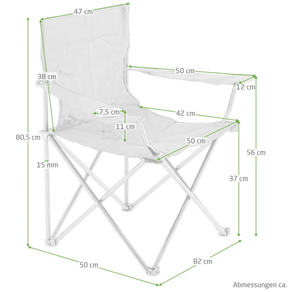 Raburg Angelstuhl JOE In SCHWARZ - Praktischer Faltstuhl Mit Armlehnen & Getränkehalter, Inklusive Tasche - Robust Für Camping, Strand, Angeln, Outdoor, Zuschauer, Jagd, Festival & Freizeit, Belastbar Bis 120 Kg – Bild 10