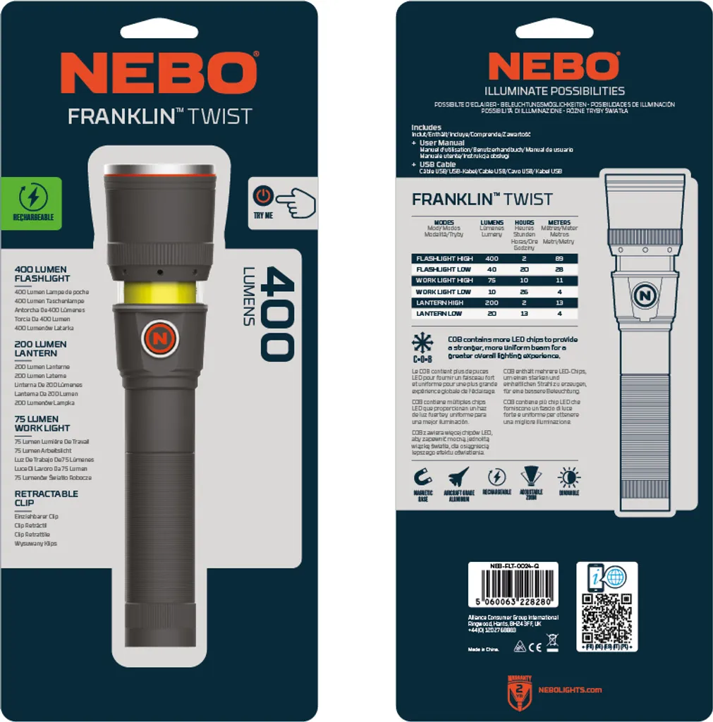 Nebo LED Taschenlampe FRANKLIN TWIST RC – Bild 5