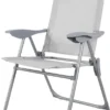 Camping Sessel 5 Positionen Fb. HellgrauAlurahmen Silber Pulverbeschichtet