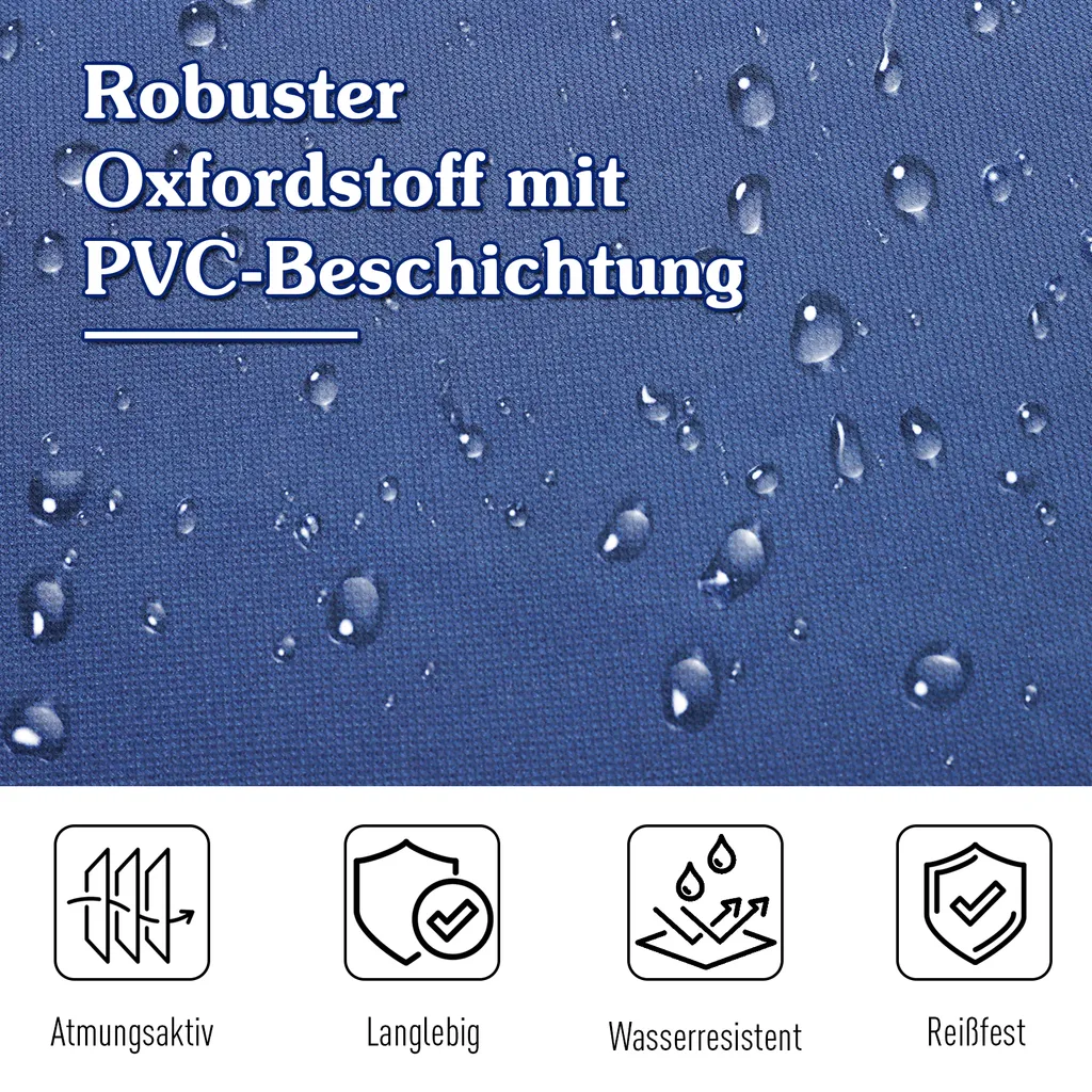 Outsunny Feldbett Mit Aufbewahrungstasche, Faltbares Campingbett, Campingliege, Inkl. Tragetasche, Stahl Oxford, Blau, 190 X 68 X 52 Cm – Bild 5