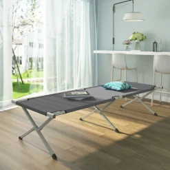 SONGMICS Campingbett Grau Oxford-Gewebe XXXXL 210 X 72 X 45 Cm Bis 260 Kg Belastbar Feldbett Stahl Gartenliege Sonnenliege GCB21U -Campingbedarf Geschäft 4f1928c0932028cec913c4d7669041cb