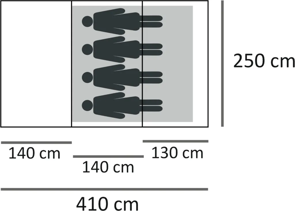 CampFeuer Zelt Smart Für 4 Personen | Blau/Grau, Tunnelzelt 2000 Mm Wassersäule 5 CampFeuer Zelt Smart Für 4 Personen | Blau/Grau, Tunnelzelt 2000 Mm Wassersäule – Bild 3