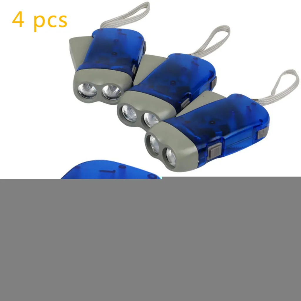 Hand Kurbel Taschenlampe, Keine Batterie-LED Helles Licht-Set/4: – Bild 7