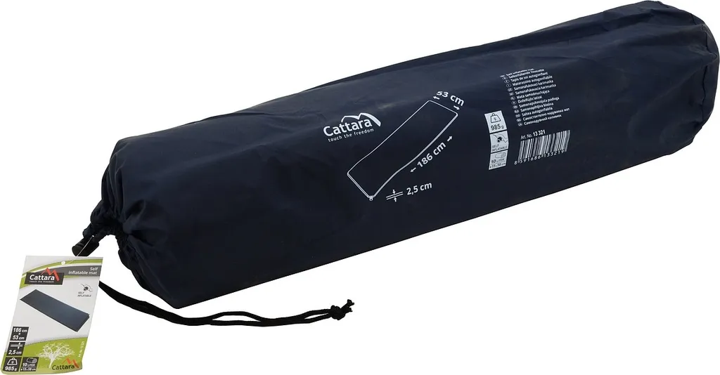 Cattara 13321 - Selbstaufblasbare Isomatte 186x53x2,5cm Blau – Bild 5