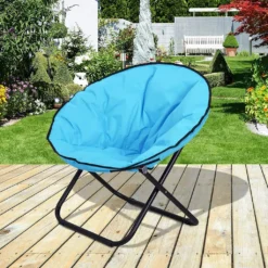 Outsunny Klappstuhl Klappsessel Campingstuhl Gartenstuhl Polstersessel Lounge Sessel Faltbar Metall + Oxfordstoff Blau 80 X 80 X 75 Cm -Campingbedarf Geschäft 599e9617cebc718be246711bc0fb9a68