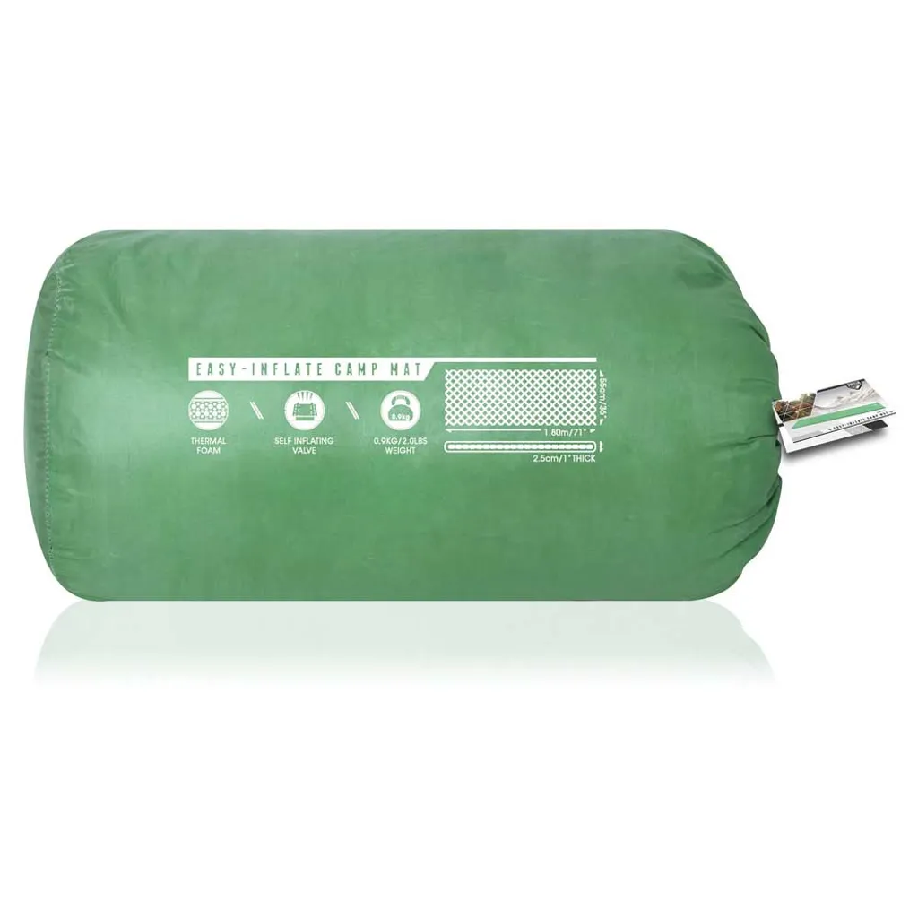 Bestway "Easy-Inflate Camp Mat" Selbstaufblasende Thermomatte, 180 X 50 X 2,5 Cm, Grün, 68058 – Bild 13