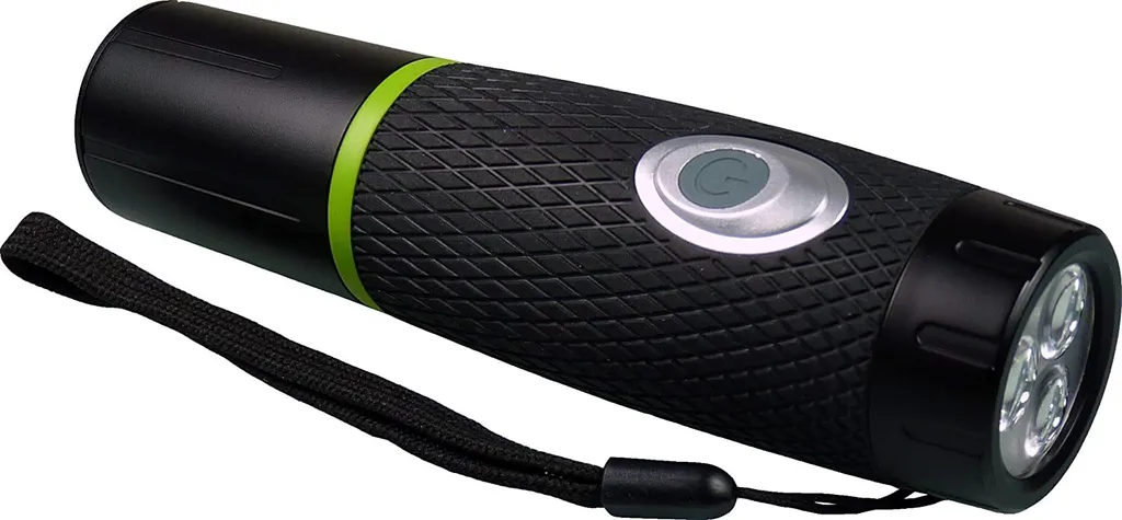 Powerplus Blackbird 3 LED Dynamo Kurbeltaschenlampe Schwarz - Nie Wieder Ohne Licht Wegen Leerer Batterien! Einfach Mit Einer Schwungvollen Bewegung Aufladen.