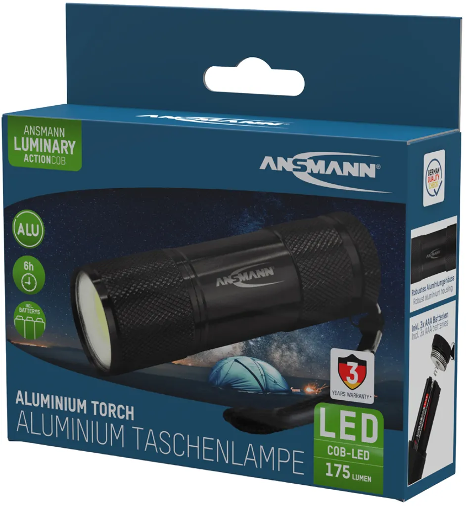 ANSMANN LED-Taschenlampe "ACTION COB LED" Mit Batterien – Bild 6
