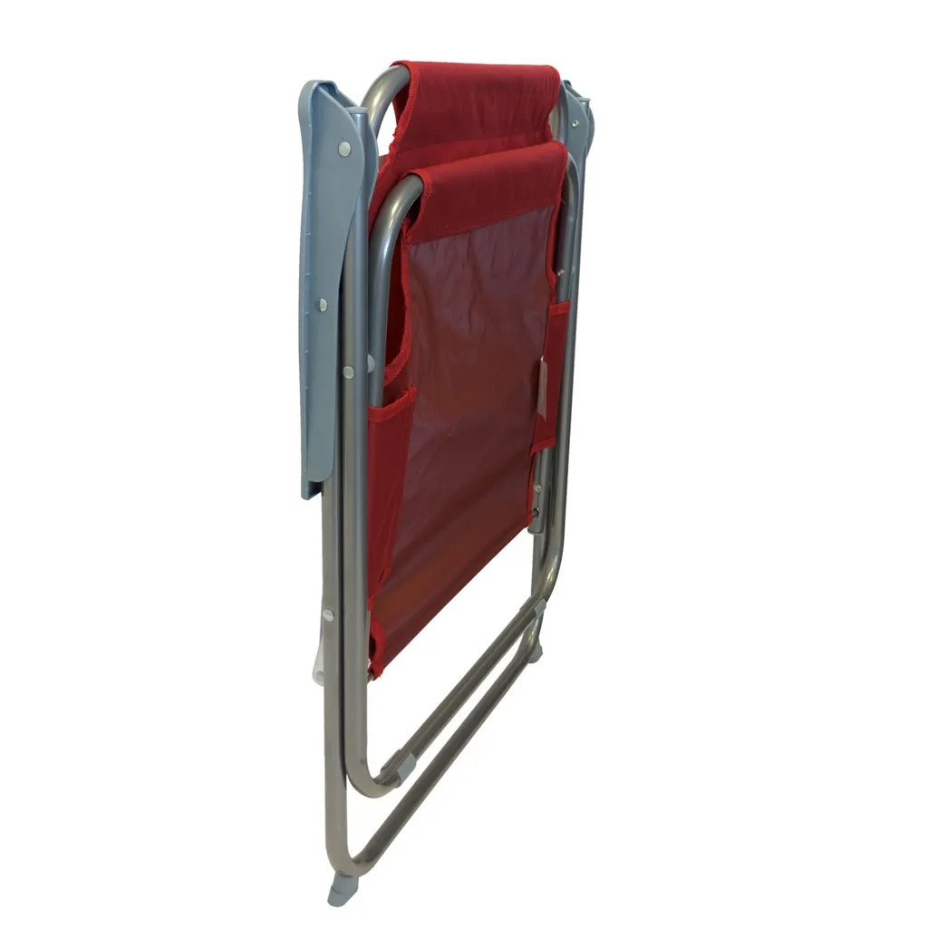 2 Stück Wohaga Campingstuhl Mit Armlehnen, Klappbar - Rot 5 2 Stück Wohaga Campingstuhl Mit Armlehnen, Klappbar - Rot – Bild 3