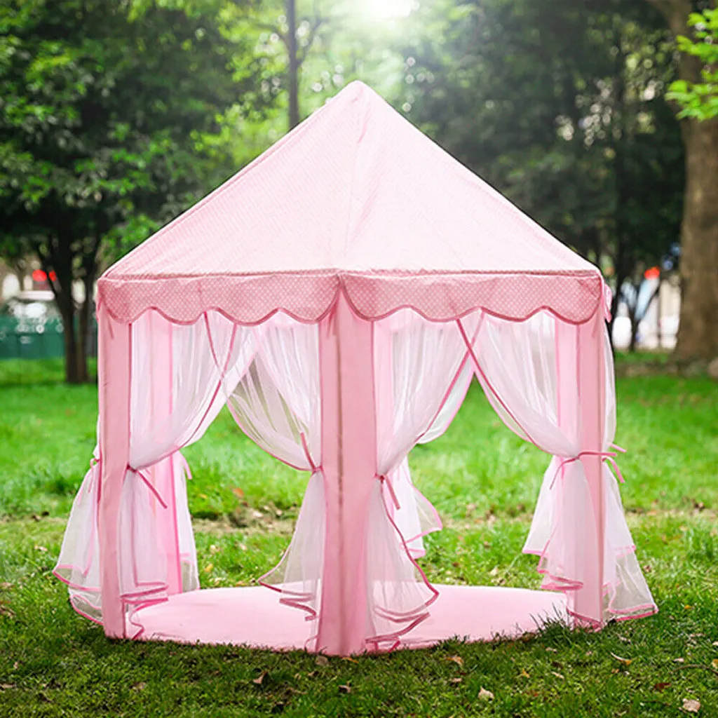 Kinderzelt Babyzelt Spielhaus Prinzessin Spielzelt Bällebad Spielhöhle Zelt Rosa