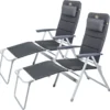 Camp 4 Set 2x Campingstuhl "Grenoble" 2x Fußteil 2x Nackenpolster Für Wohnwagen