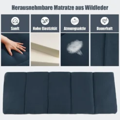 COSTWAY Feldbett Klappbar 190x67x53cm Campingbett Bis 150 Kg Belastbar Klappbett Mit Matratze, Kissen & Seitentasche, Tragbares Campingliege Inkl. Tragetasche Für Camping & Strand Blau -Campingbedarf Geschäft 65847dd7770c7c44e878df931e172d72