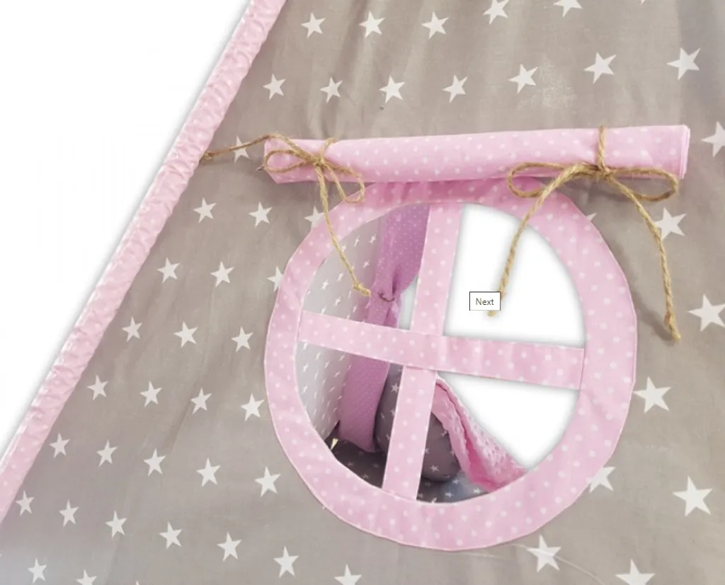 Tipi, Kinder Spielzelt, Teepee, Zelt Mit Fenster, Zelt, Tipizelt, Spielset Für Kinder Pink – Bild 4