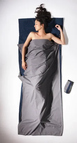 COCOON TravelSheet Baumwolle - Hüttenschlafsack, Farbe Cocoon:tuareg / Elephant Grey