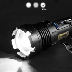 12000 Lumen Taschenlampe, LED Taschenlampe Extrem Hell USB Aufladbar 18650 Batterie, 4 Lichtmodi, Zoombar, Lange Arbeitszeit Taktische Taschenlampe -Campingbedarf Geschäft 6d71c95a2f991953e3f563808857bbfc