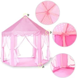 Kinderspielzelt Mädchen Prinzessin Zelt Innen & Draussen Castle Spielzelt Kinder Schloss Zelt - Weihnachten, Geburtstag Geschenk Für Kinder ( Rosa ) -Campingbedarf Geschäft 72b57b8c69c6663479f4342038f219ae