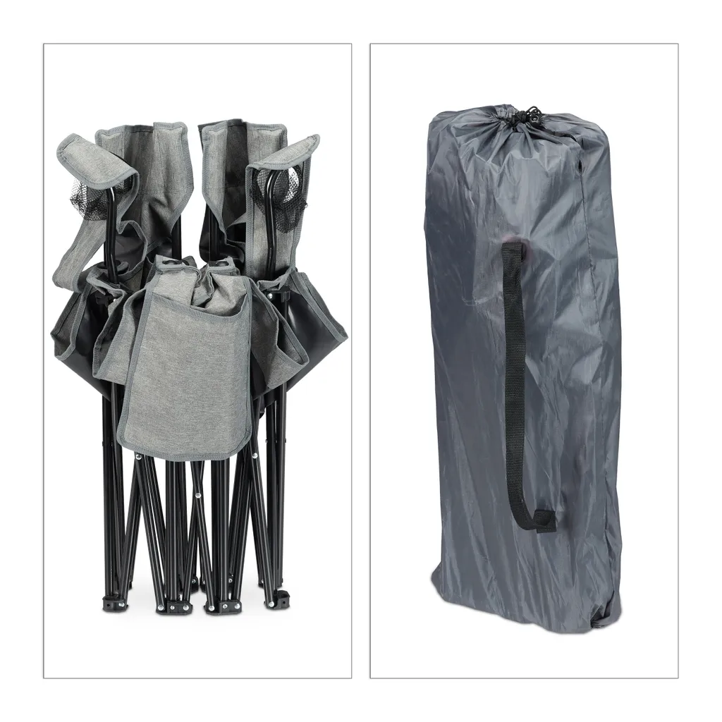 Relaxdays Doppel Campingstuhl Mit Getränkehaltern – Bild 6