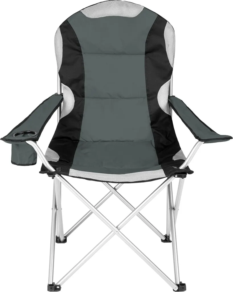 Tectake Campingstuhl Mit Polsterung - Grau – Bild 4
