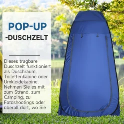 Outsunny Pop Up Toilettenzelt Mobiles Camping Duschzelt Umkleidezelt Mit Innentasche Duschkabine Umkleidekabine Wasserfest Polyester Dunkelblau 120 X 120 X 190 Cm 14 Outsunny Pop Up Toilettenzelt Mobiles Camping Duschzelt Umkleidezelt Mit Innentasche Duschkabine Umkleidekabine Wasserfest Polyester Dunkelblau 120 X 120 X 190 Cm -Campingbedarf Geschäft 831dd13cead7ce5b0af51c427d37e487
