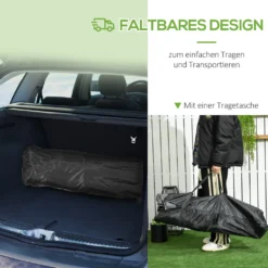 Outsunny Feldbett Campingbett, Campingliege Mit Tasche, Klappbett Mit Becherhalter, Für Schwimmbad, Balkon, Bis 120 Kg, Schwarz, 68 X 186 X 48cm -Campingbedarf Geschäft 8573c4c8045abd3367b20c96a9f4b972