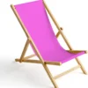 Holz-Liegestuhl Klappbar Klappliegestuhl Sonnenliege Strandstuhl Wechselbezug Motiv Pink [119]