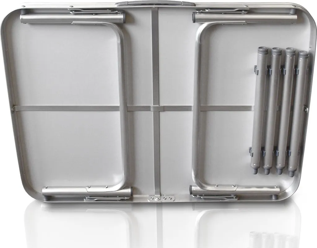 Camp Active Campingtisch - Klappar - Leicht - Höhenverstellbar Von 25 Bis 59CM - Tischplatte 75 X 55 CM - Aluminium/MDF - Weiß – Bild 14