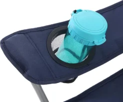 SONGMICS Campingstuhl, Klappstuhl, Outdoor-Stuhl Mit Armlehnen, Kopfstütze Und Getränkehaltern, Stabiles Gestell, Bis 150 Kg Belastbar, Dunkelblau GCB09IN -Campingbedarf Geschäft 8dcfc78768322eac25c7c27a5e4f213a
