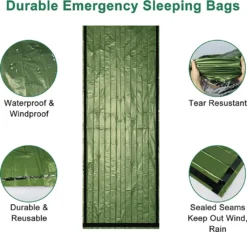 Notfall Überleben Schlafsack,Survival Biwaksack Erste Hilfe Rettungsdecken Wasserdicht Notfalldecke Warm Tube Zelt Ultraleicht Hitzeabweisend Kälteschutz Rettungszelt Für Outdoor(Grün) 16 Notfall Überleben Schlafsack,Survival Biwaksack Erste Hilfe Rettungsdecken Wasserdicht Notfalldecke Warm Tube Zelt Ultraleicht Hitzeabweisend Kälteschutz Rettungszelt Für Outdoor(Grün) -Campingbedarf Geschäft 90c2e553bfd31ef1cea528fba1dd8da5