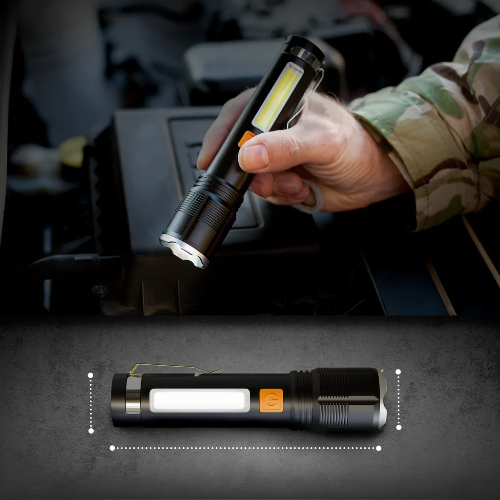 EFL-1138 Wili LED-Taschenlampe Mit Integrierter Wiederaufladbarer Batterie 700lm Extralink – Bild 6