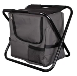 LEX MC2512 Falterbarer Anglersitz Campingstuhl Kühltasche Schwarz Anthrazit 29x42x36cm -Campingbedarf Geschäft 938f7629152148a1c9055fdcca149115