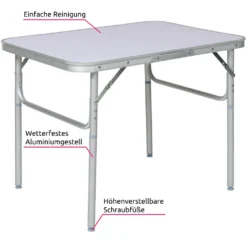 Tectake Camping Klapptisch Aus Aluminium 75x55x68cm - Grau -Campingbedarf Geschäft 957e1ab704b2d0cbbdfa04d3830f0a1c