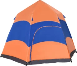 OUTSUNNY Quick-Up-Zelt Doppelwandzelt Outdoor Familienzelt Pop-Up Für 4–6 Personen 4 Jahreszeiten Wasserdicht -Campingbedarf Geschäft 9959d5746a4b014d4e387d15e7f8475b