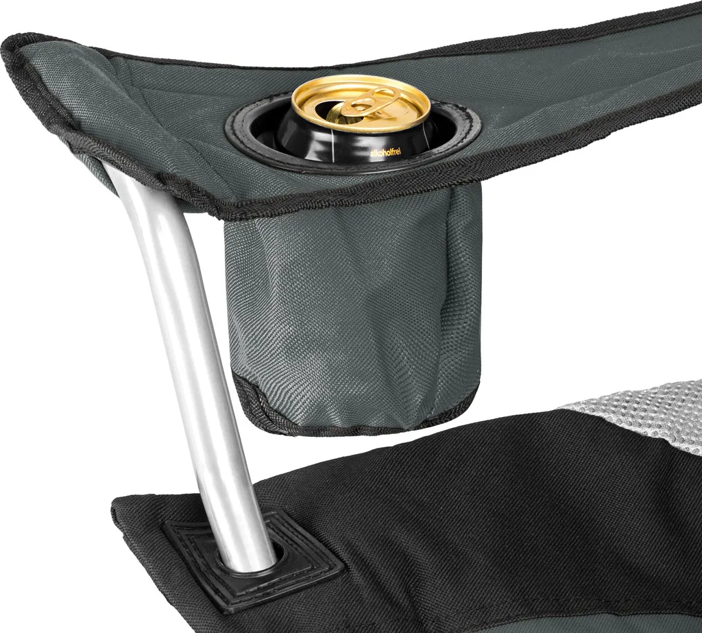 Tectake Campingstuhl Mit Polsterung - Grau – Bild 5