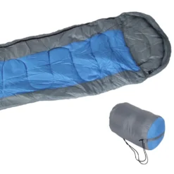 Schlafsack Blau Mumienschlafsack +Tasche Deckenschlafsack Camping Zelten Outdoor