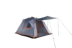 Where Tomorrow Familienzelt 5-Personen Zelt Mit Sonnendach - 300x395x200 Cm - Grau