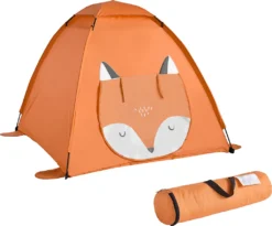 SoBuy OSS05 Kinderzelt Mit Tür Und Fenster Spielzelt Mit Tragbarer Tasche Zelt Für Kinder Spielhaus BHT Ca.: 129x109x129cm