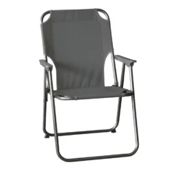 Wohaga Campingstuhl 'Texel' Mit Armlehnen, Klappbar - Stone