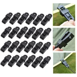24x Campingzelte Planenhalter Planen Befestigung Klemme Clips Spanner Für Zelt Abdeckplane