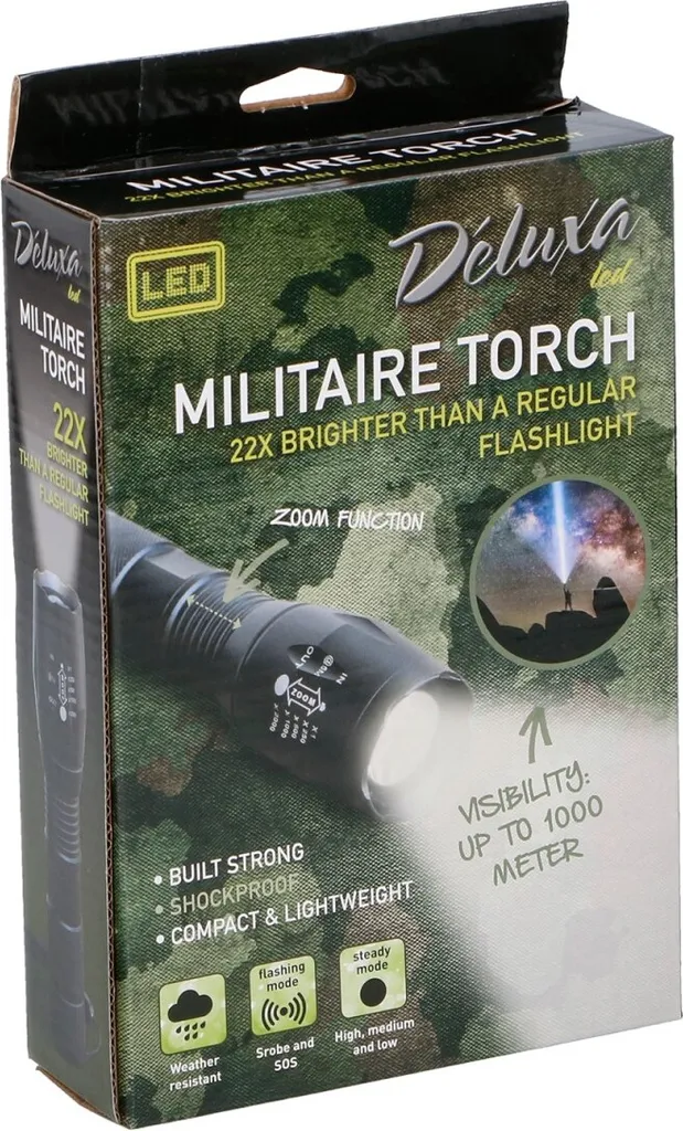 DÉLUXA LED Militär Taschenlampe – Bild 2