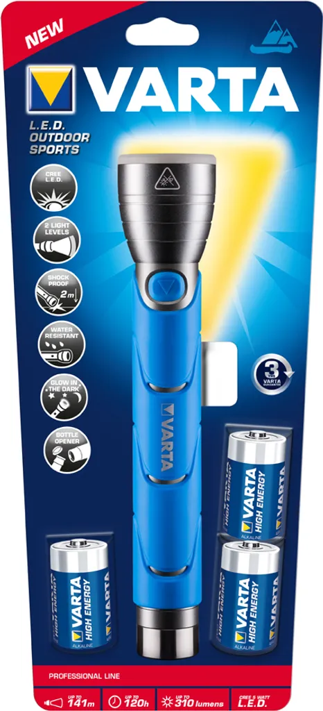 VARTA LED Taschenlampe "Outdoor Sports Flashlight" 3 C – Bild 4