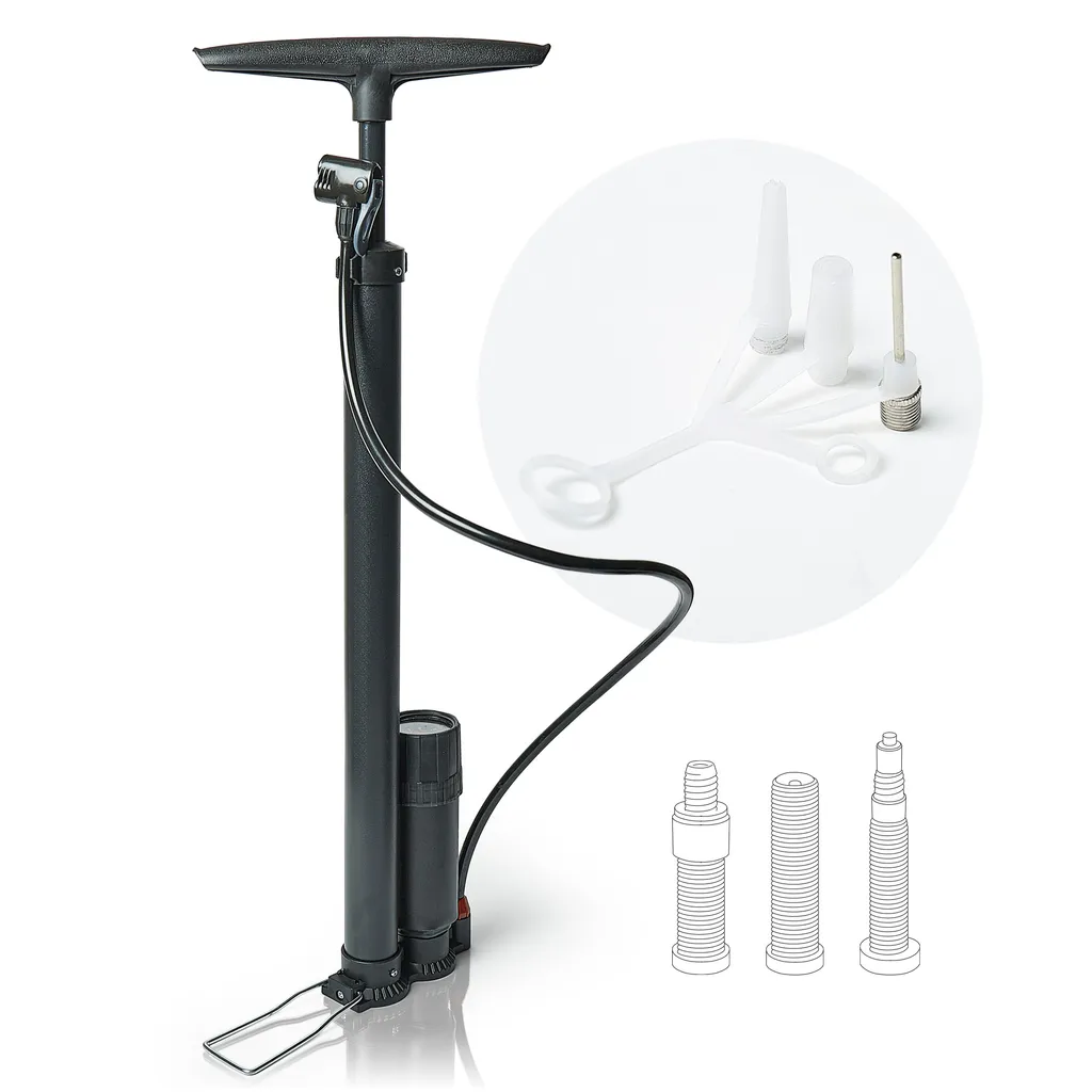 Fahrradpumpe Alle Ventile Sport Luftpumpe Standpumpe Manometer Standluftpumpe 4 Fahrradpumpe Alle Ventile Sport Luftpumpe Standpumpe Manometer Standluftpumpe – Bild 2