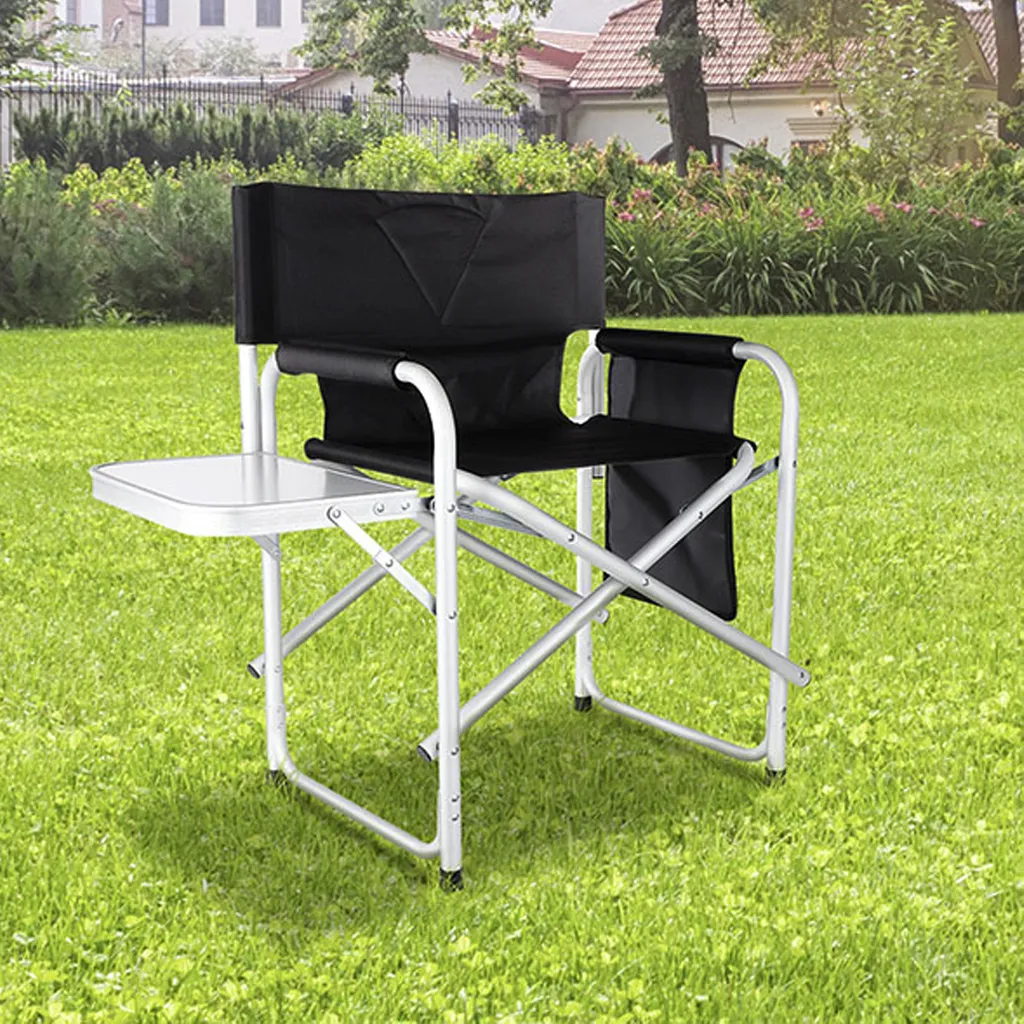 Regiestuhl Mit Tisch Und Tasche - 47x57x79cm - Aluminium-Polyester - Max 120kg
