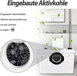 TRMLBE Hebeanlage Fäkalienpumpe 700W Schmutzwasserpumpen Wasserpumpen Mit Kohlefilter Für WC Dusche Waschtisch Haushaltspumpe -Campingbedarf Geschäft ab012e33d9ae932c6f6d454599efc189