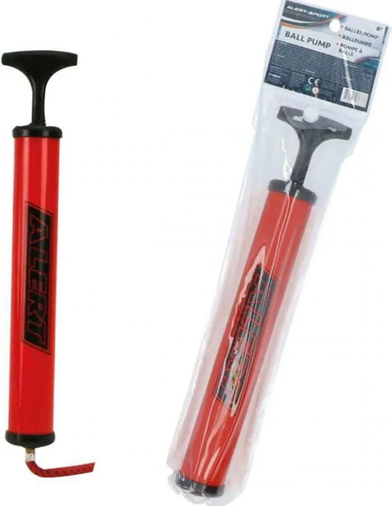 Metall Ballpumpe Luftpumpe 2 Ballnadeln Schlauch Für Fußball Ball Basketball Hüpfball