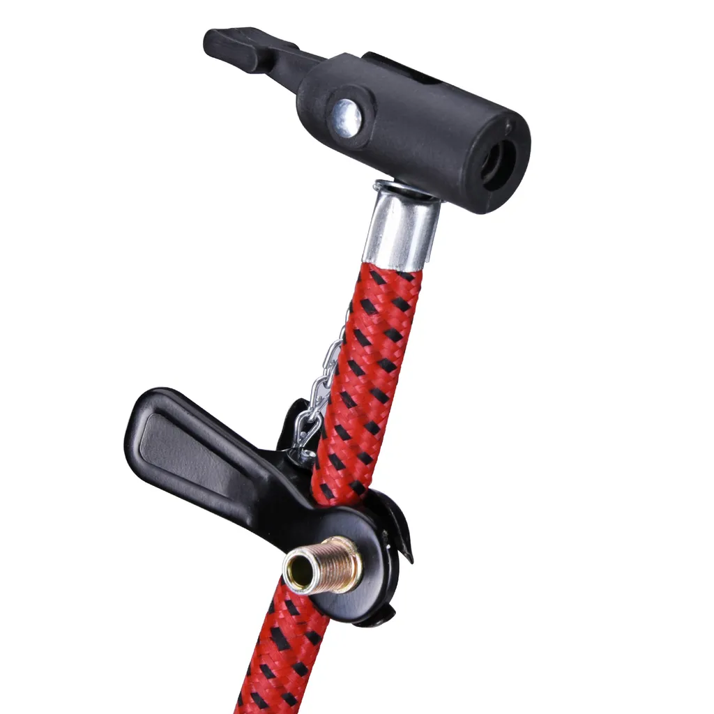Monzana Standluftpumpe Inkl 3 Zusatzadapter 60/100 Cm Schlauch Luftpumpe Bis 7 Bar Für Fahrrad Auto Luftmatratze Motorrad , Model:7 Bar – Bild 6